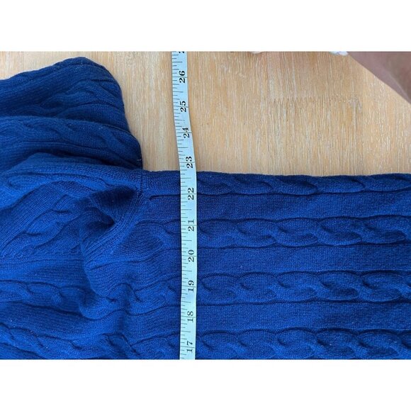 Brooks Brothers 1/4 Zip Sweater Mens L Scottish Lambswool Cable Knit Old Money - Picture 7 of 8